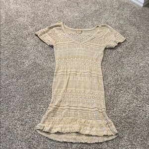 Long Beige Knit Top